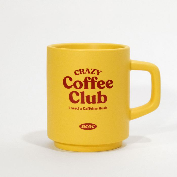 Korea ncoc - YELLOW Crazy Coffee Club MUG