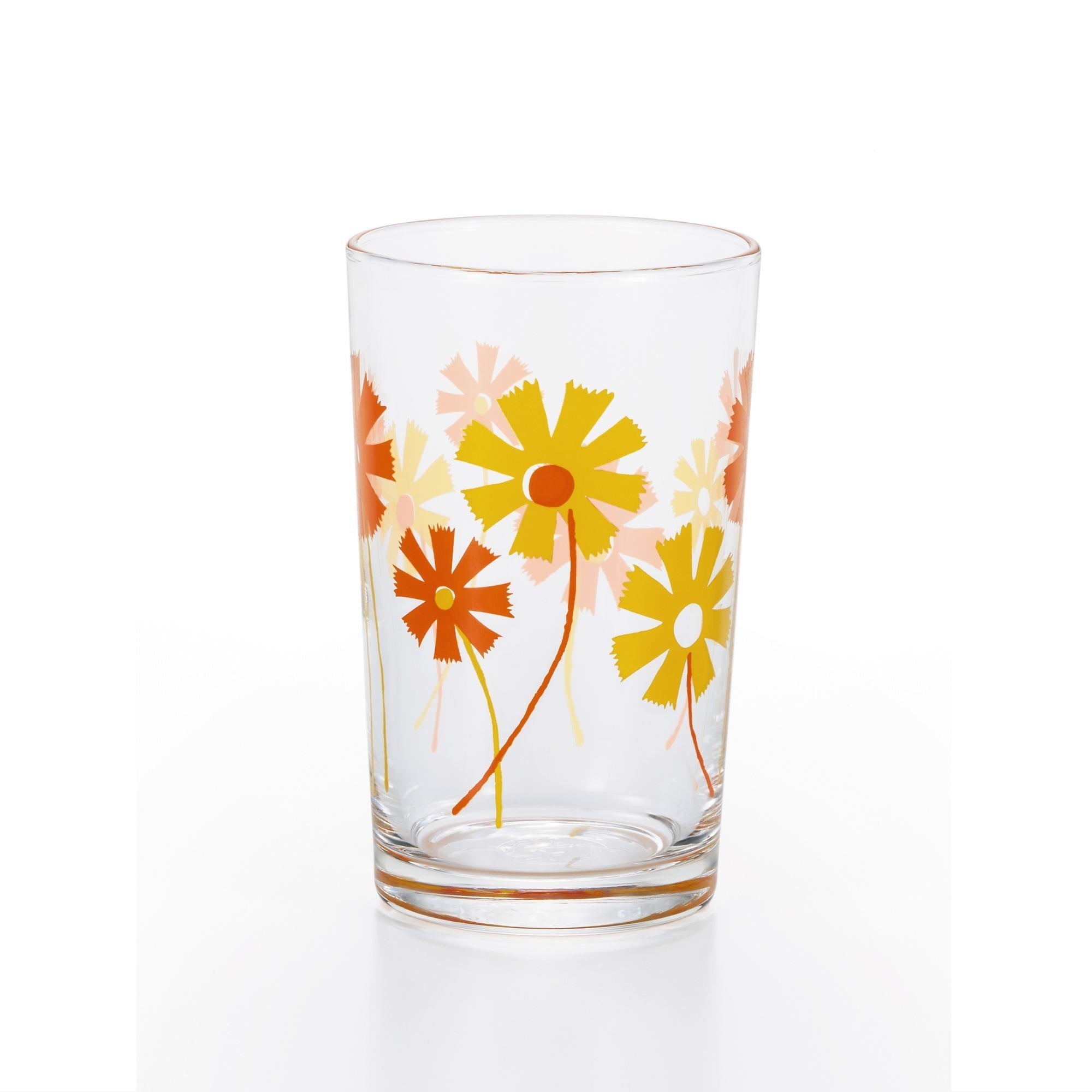 Japan Aderia - Showa Retro Glass Cup (Yellow Chrysanthemum)