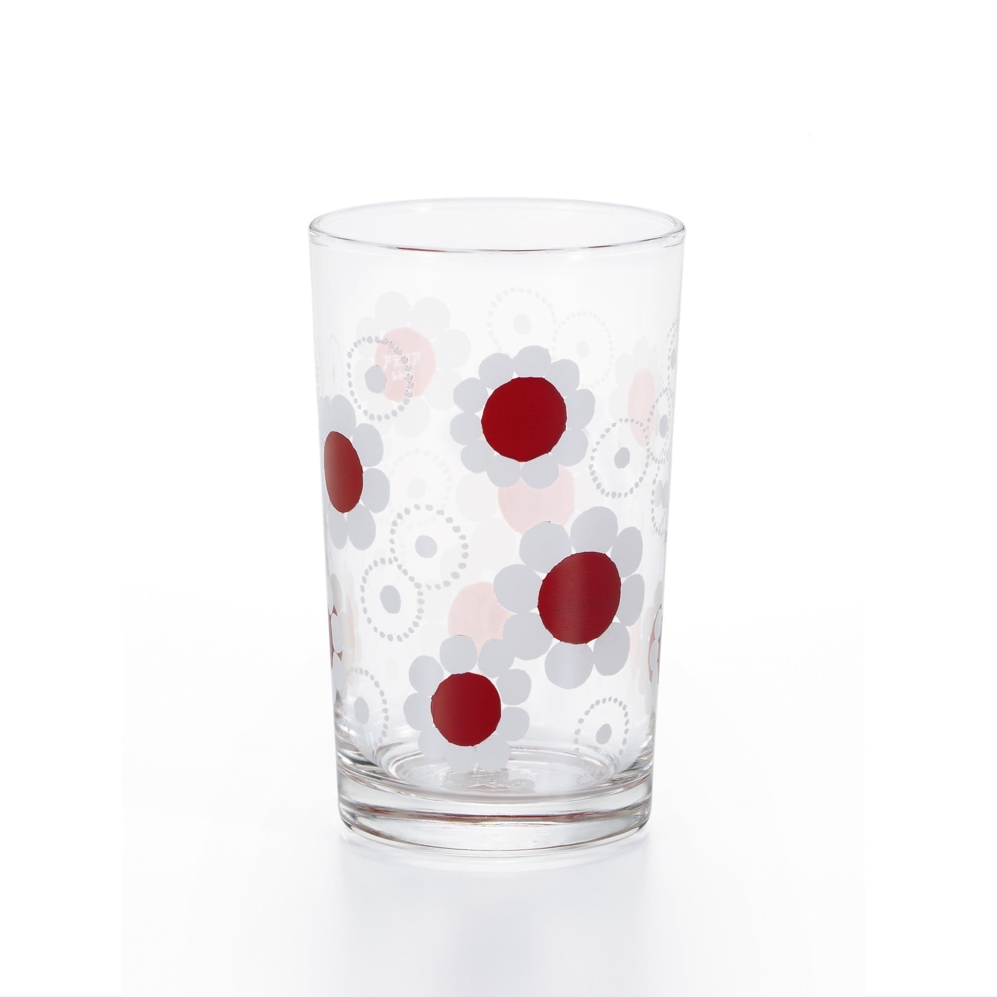 Japan Aderia - Showa Retro Glass Cup (Red Flower)