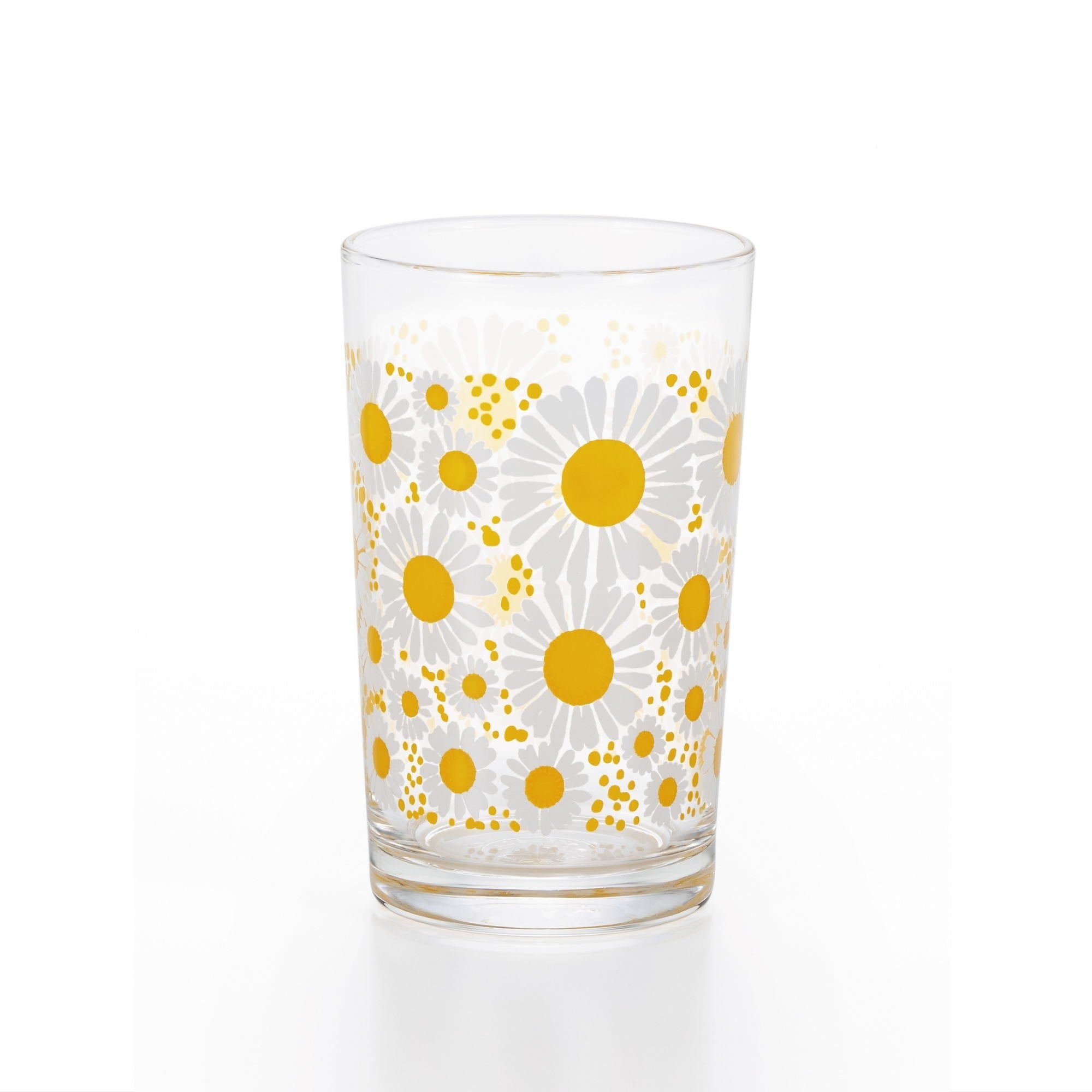 Japan Aderia - Showa Retro Glass Cup (Yellow Chrysanthemum)