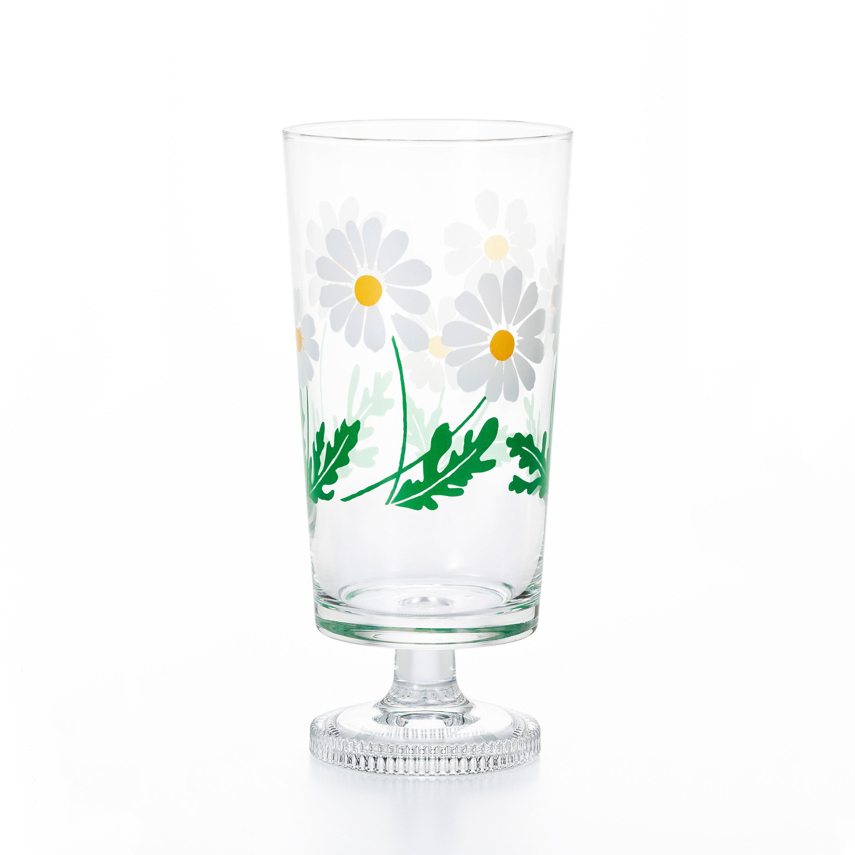 Japan Aderia Limited Edition - Showa Retro Floral Glass Goblet (Wildflowers)