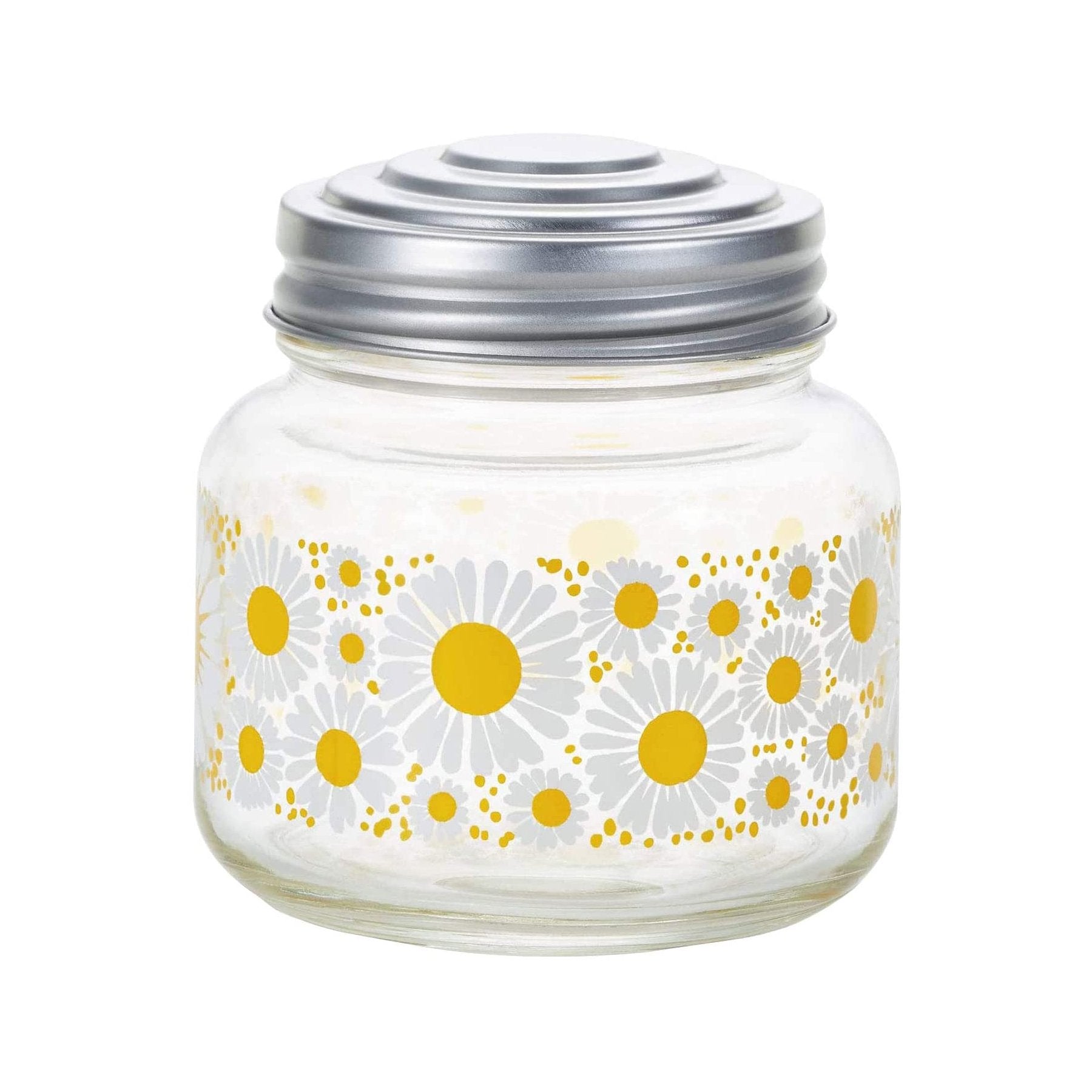 Japan Aderia - Showa Retro Bonbon Container (Yellow Chrysanthemum)