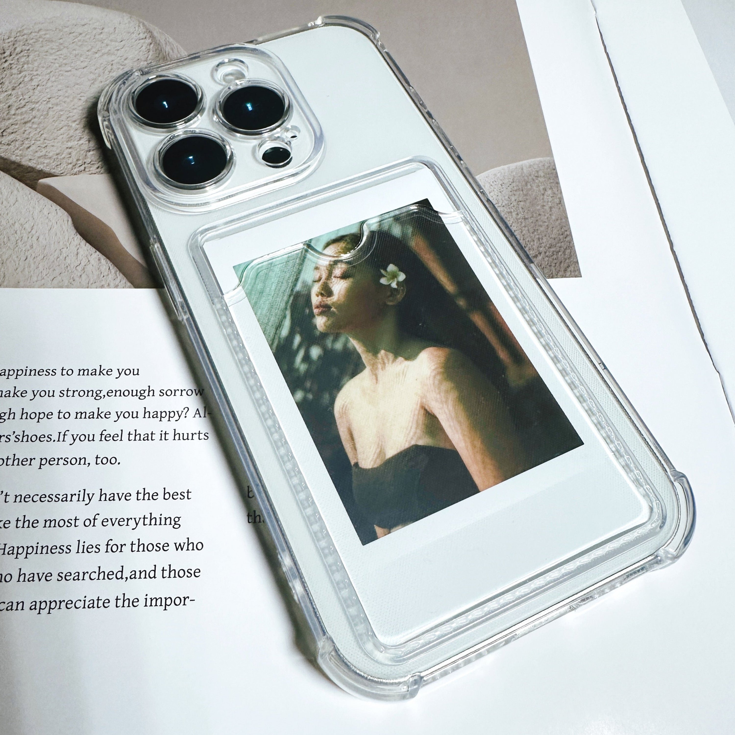 Instax mini and ID Card Holder Transparent iPhone Case