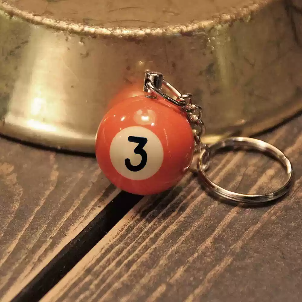Taiwan Metalize Realistic Keychain Table Pool Pendant