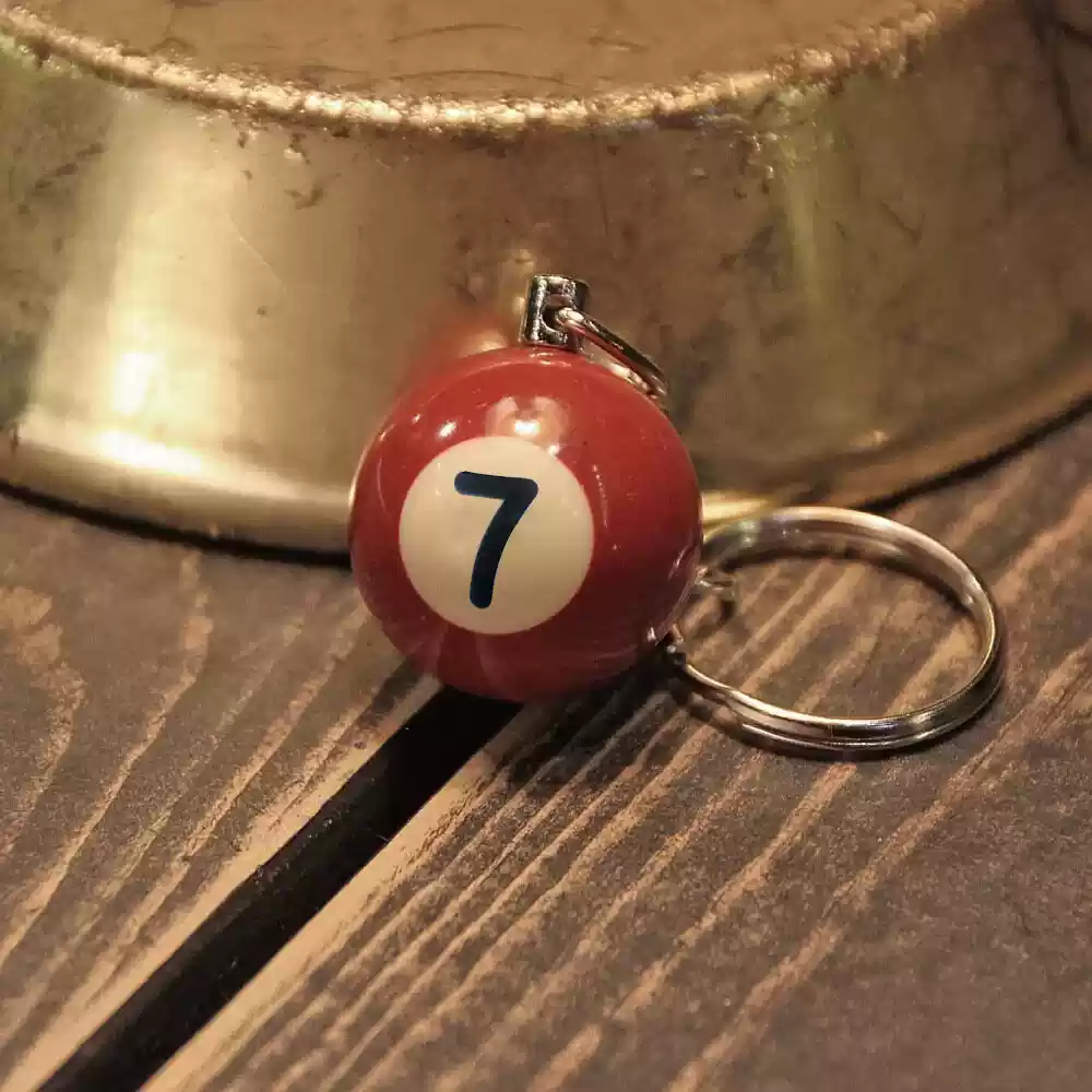 Taiwan Metalize Realistic Keychain Table Pool Pendant