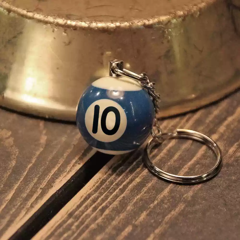 Taiwan Metalize Realistic Keychain Table Pool Pendant