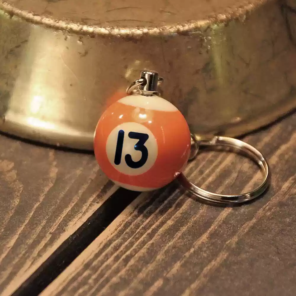 Taiwan Metalize Realistic Keychain Table Pool Pendant