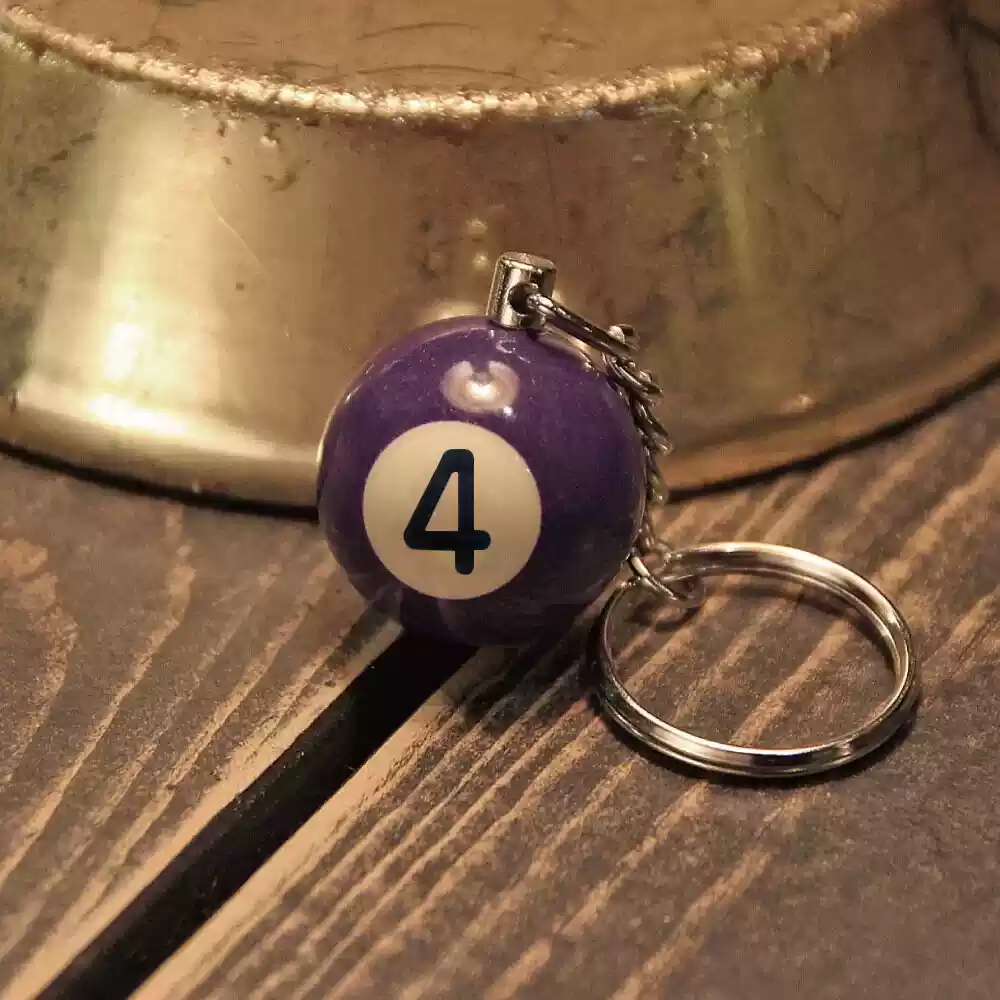 Taiwan Metalize Realistic Keychain Table Pool Pendant