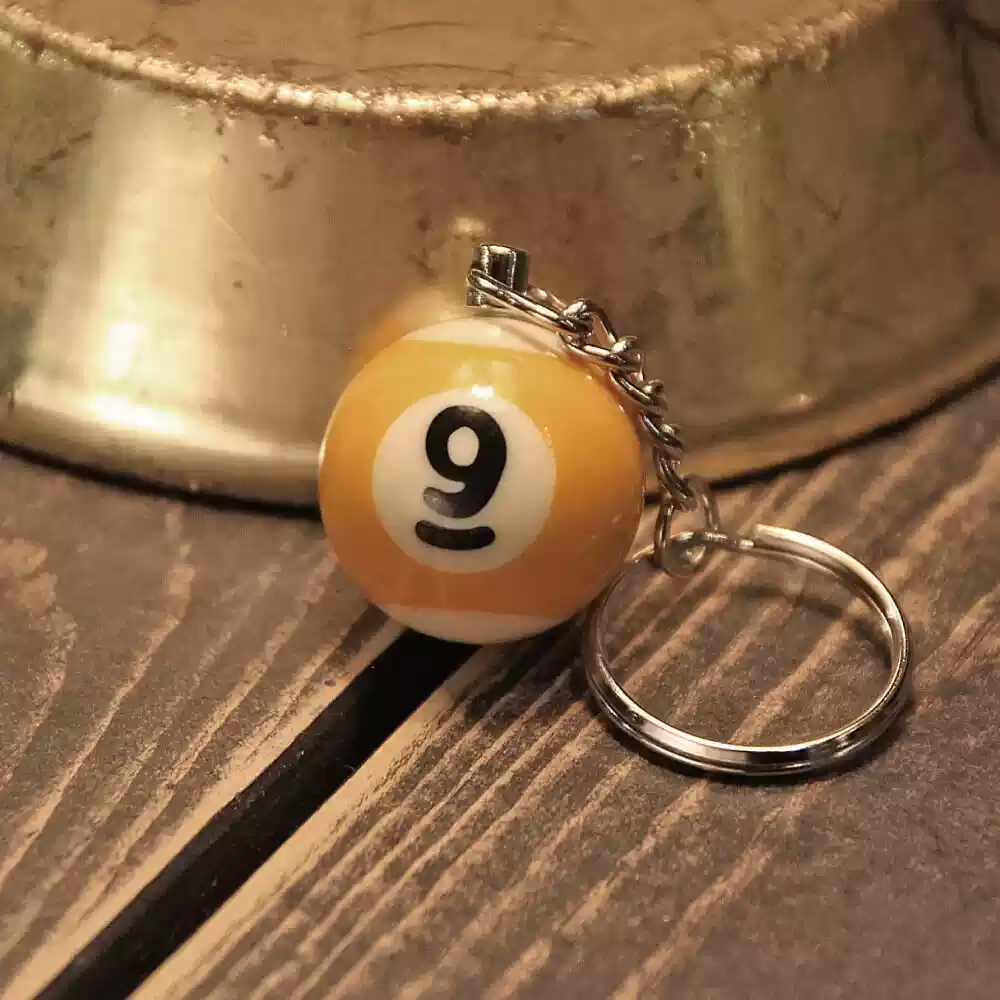 Taiwan Metalize Realistic Keychain Table Pool Pendant