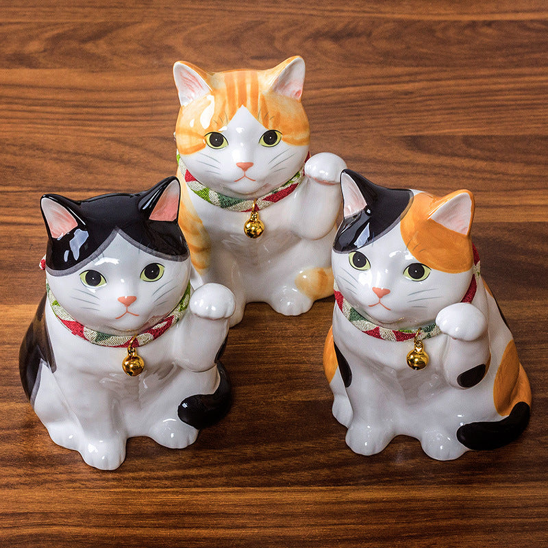 Japan Yakushigama - Blessing Cute Lucky Cat