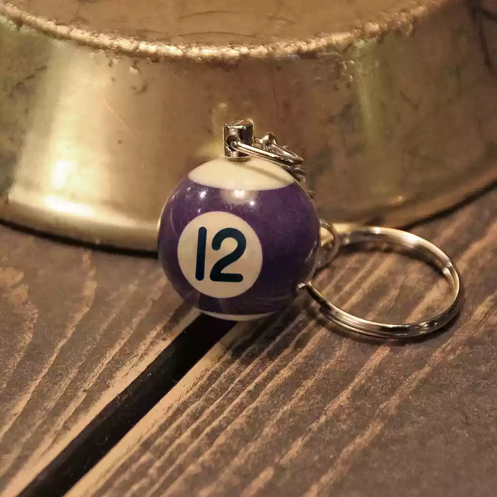 Taiwan Metalize Realistic Keychain Table Pool Pendant