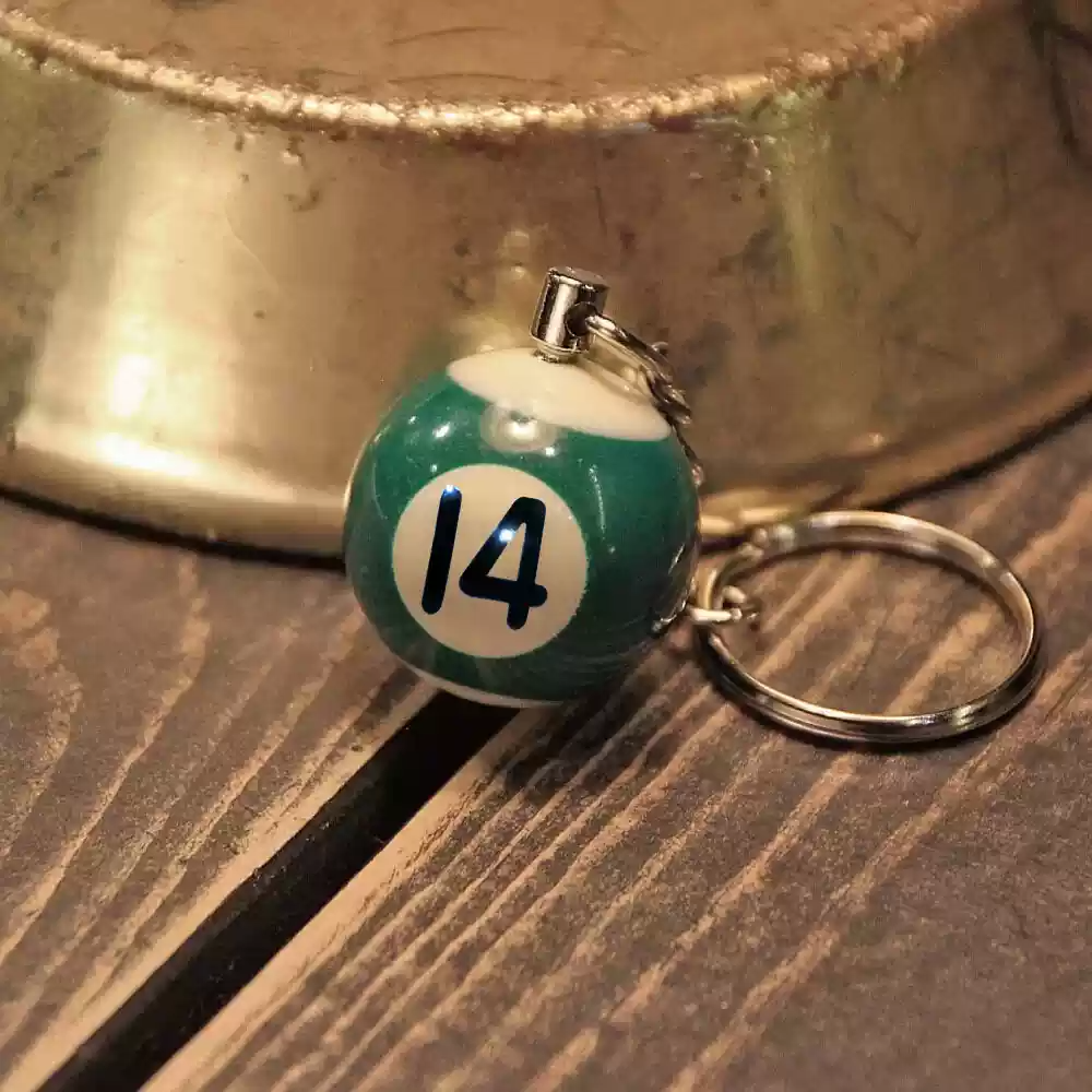 Taiwan Metalize Realistic Keychain Table Pool Pendant