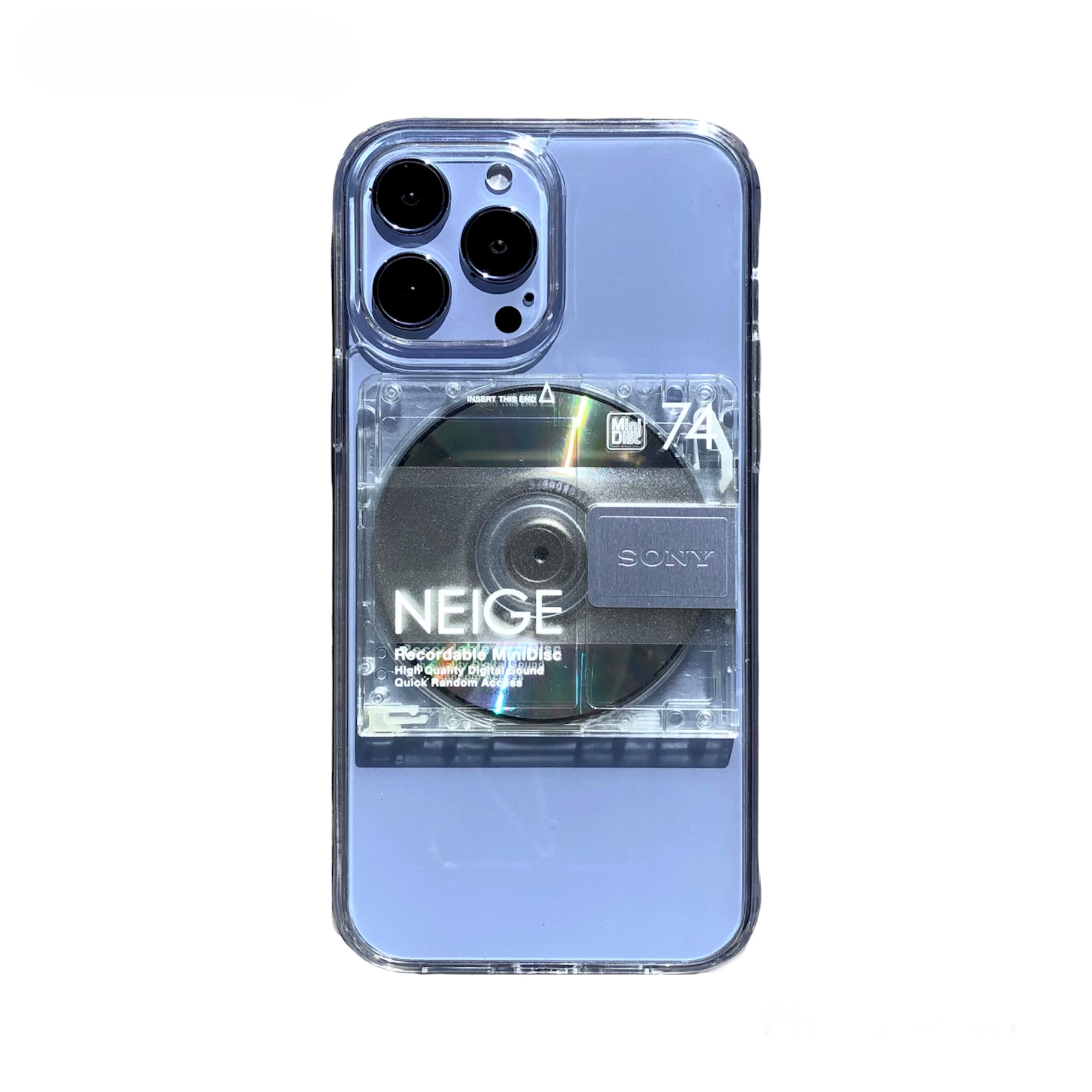 Vintage Clear Mini-Disc iPhone Case