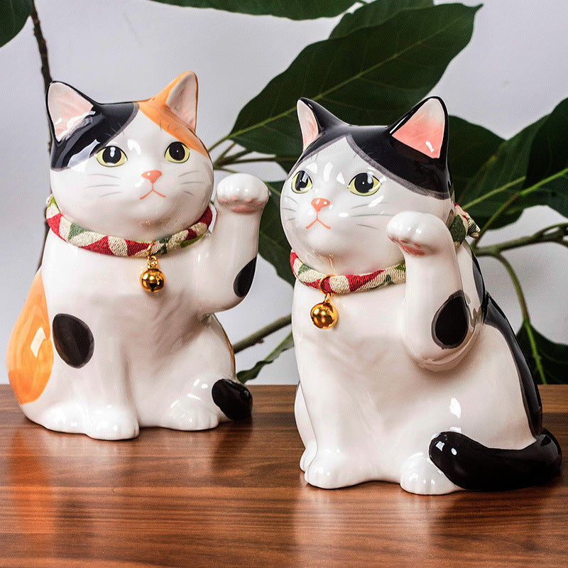Japan Yakushigama - Blessing Cute Lucky Cat