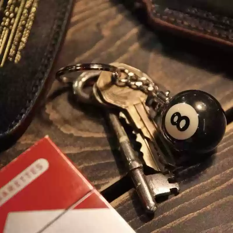 Taiwan Metalize Realistic Keychain Table Pool Pendant