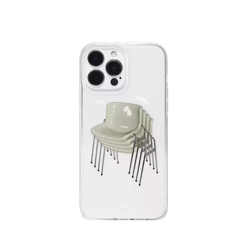 Plic Plic - Stackable grey chair iPhone case