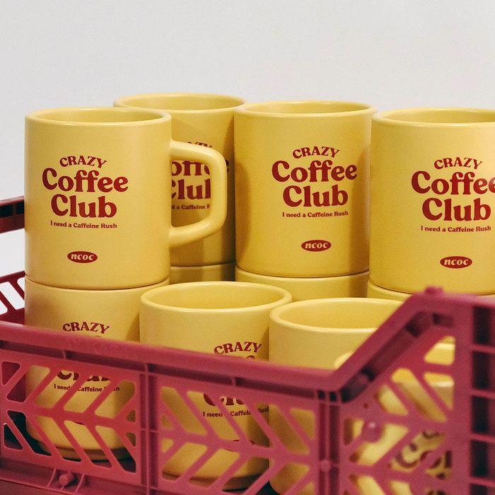 Korea ncoc - YELLOW Crazy Coffee Club MUG