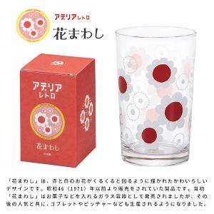 Japan Aderia - Showa Retro Glass Cup (Red Flower)