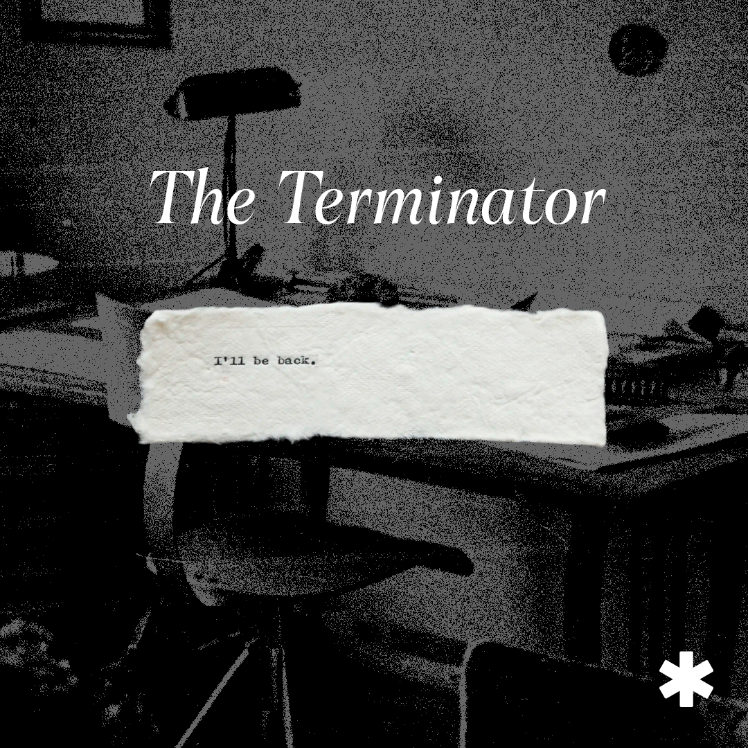 Typewriter Typographic Bookmarks - Movie Quotes